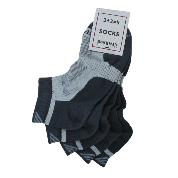 bushman socks Short Set 2 5 dark grey