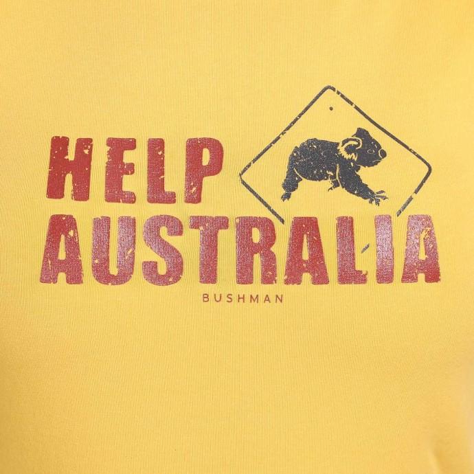 Bushman T-shirt Help Australia W Yellow