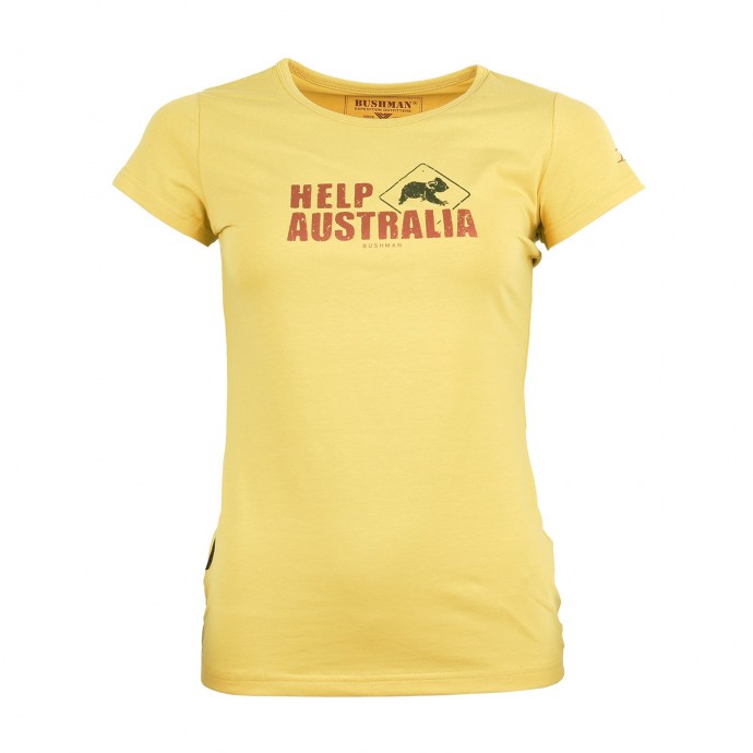 Bushman T-shirt Help Australia W Yellow