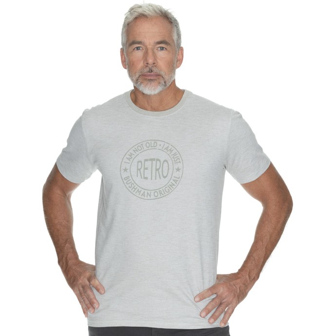 bushman t-shirt Lingon light grey