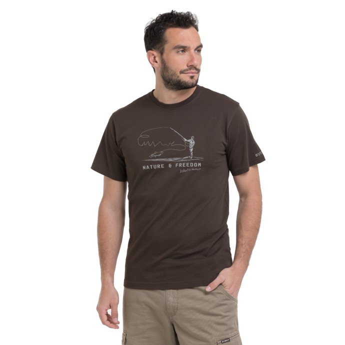 bushman T-shirt Matej dark brown