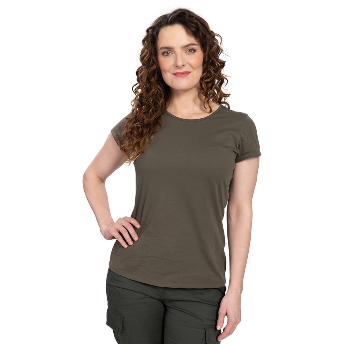 bushman T-shirt Natalie V dark green