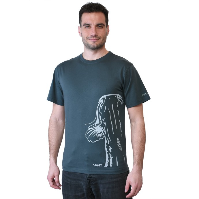 bushman T-shirt Silurus petrol