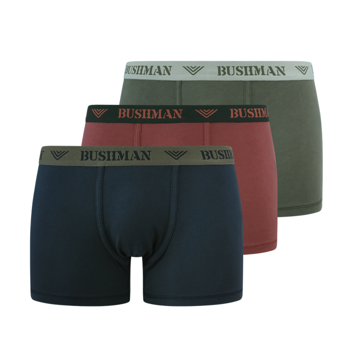 bushman undershorts Edward 3Pack black/burgundy/olive