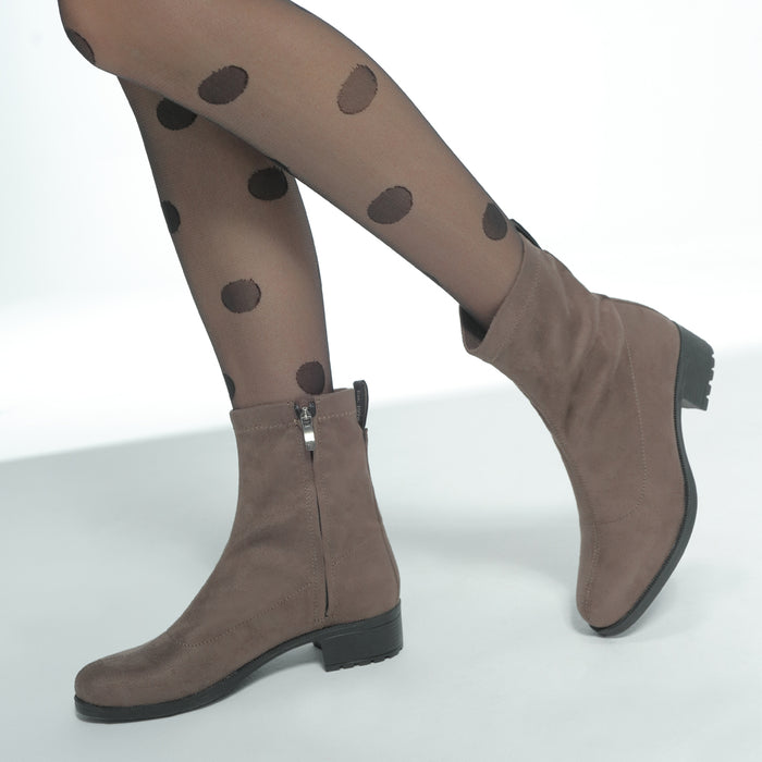 Bussola Alba Suede Ankle Boots (Taupe)
