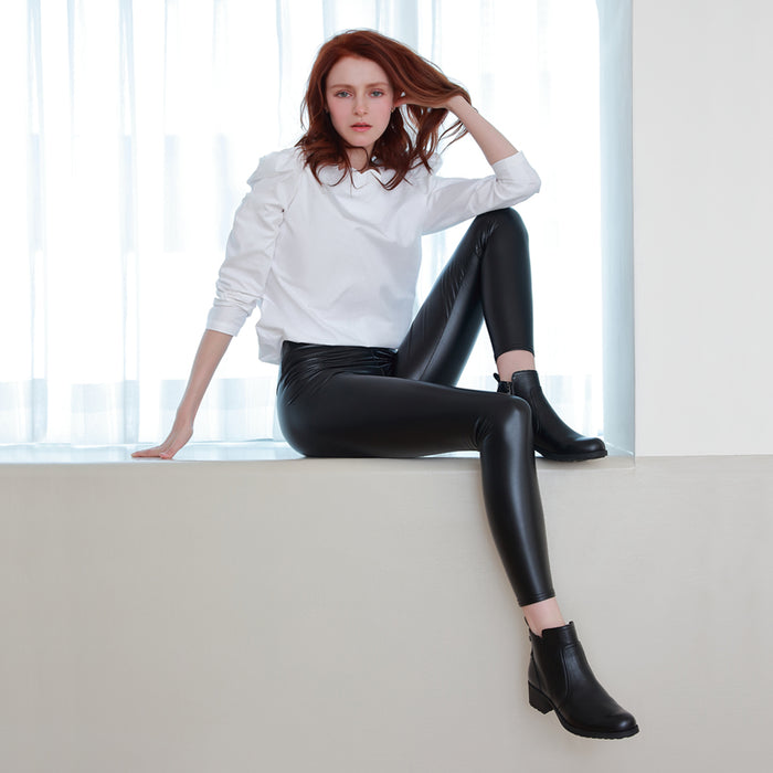 Bussola Alba Zipper Ankle Boots (Nero)