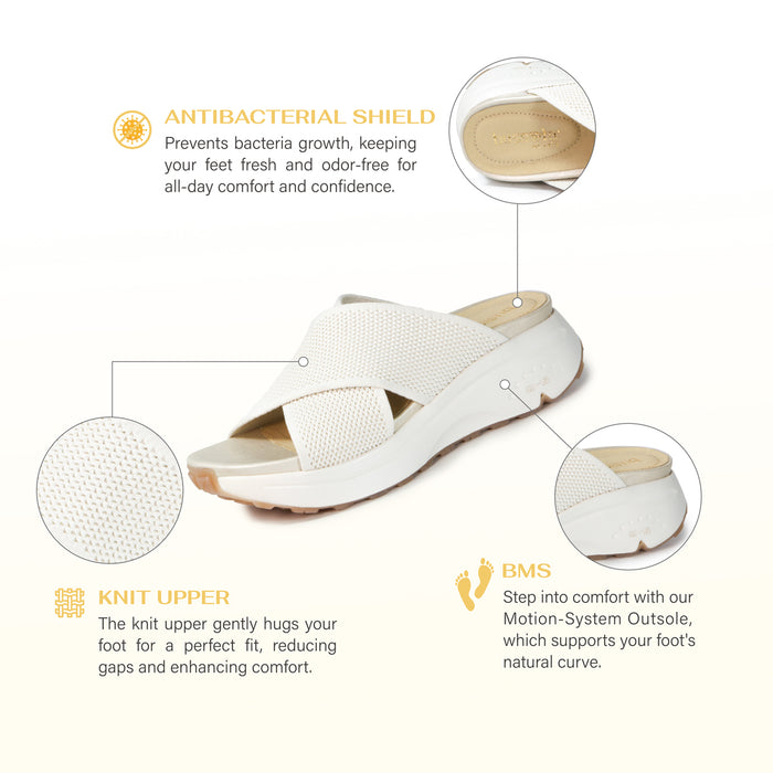 Bussola BMS 2.0 Cross Straps Slide Sandals (Chalk)