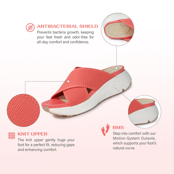 Bussola BMS 2.0 Cross Straps Slide Sandals (Coral)