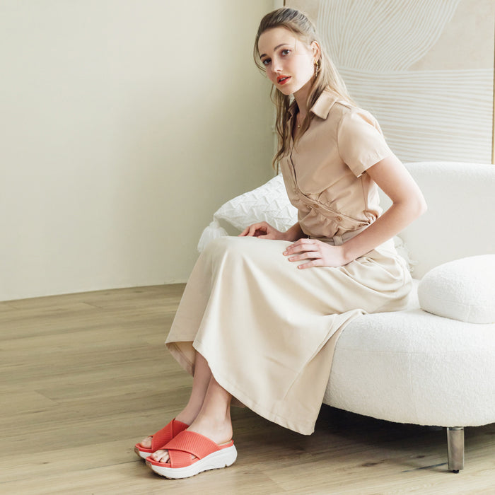 Bussola BMS 2.0 Cross Straps Slide Sandals (Coral)