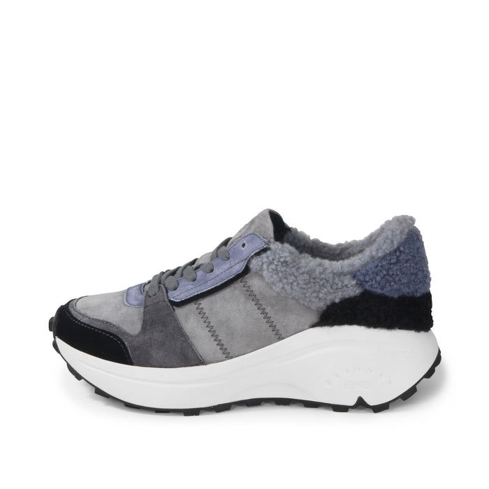 Bussola BMS Furry Laceup Sneakers (Rock)