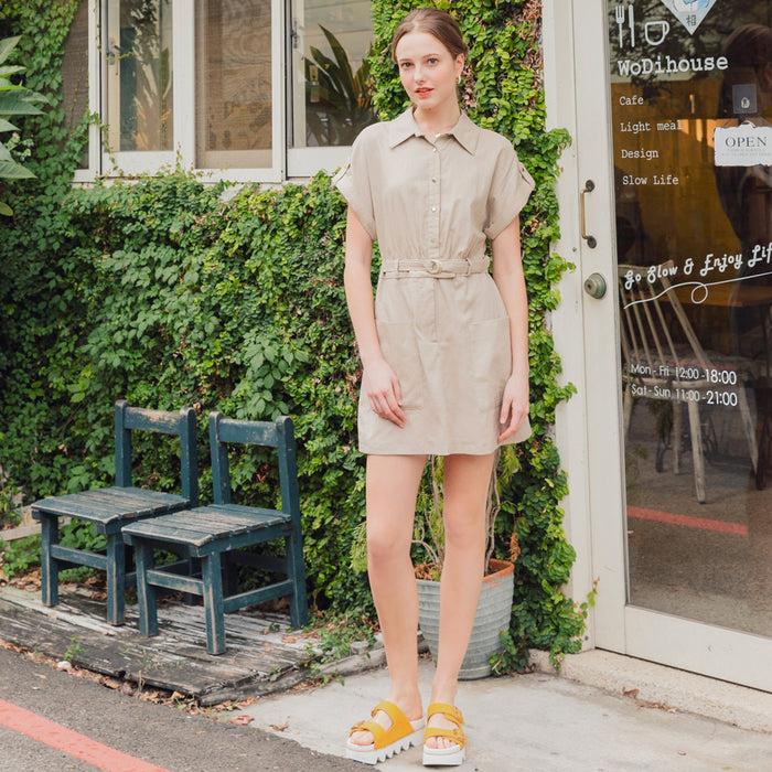 Bussola Capri Buckle Strap Slide Sandals (Daffodil)