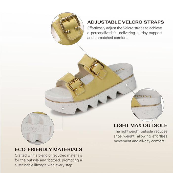 Bussola Capri Buckle Strap Slide Sandals (Jojoba)