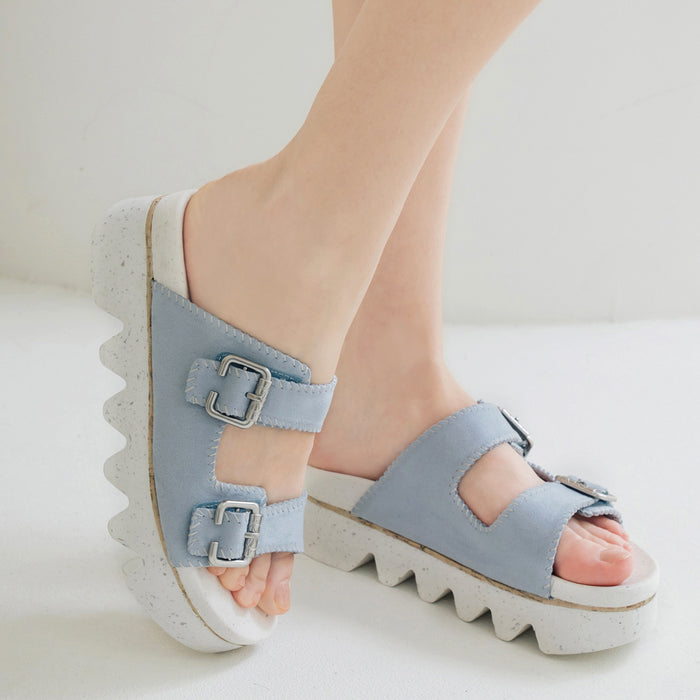 Bussola Capri Buckle Strap Slide Sandals (Skyway)