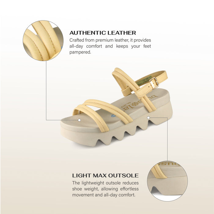 Bussola Capri Strappy Sandals (Butter)