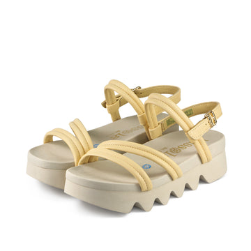 bussola Capri Strappy Sandals (Butter)