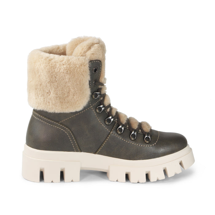 Bussola Corvara Furry Chunky Boots (Olive)