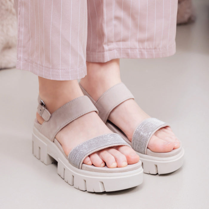 Bussola Corvara Glitter Platform Sandals (Angora)