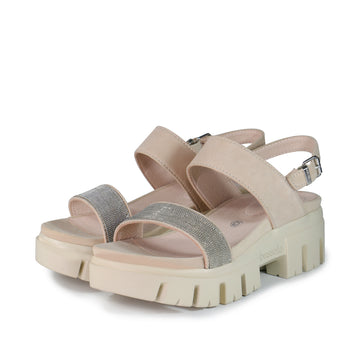 bussola Corvara Glitter Platform Sandals (Angora)