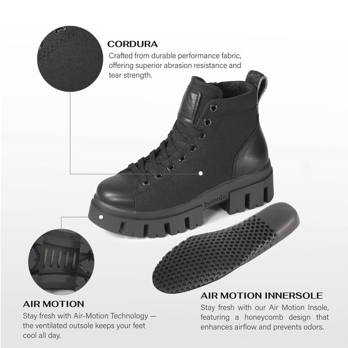Bussola Corvara Lugged Laceup Boots (Nero)