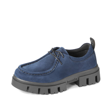 bussola Corvara Lugged Laceup Moccasins (Navy)