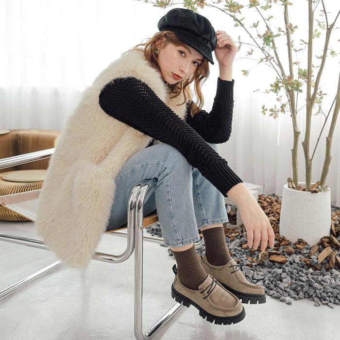 Bussola Corvara Lugged Laceup Moccasins (Walnut)