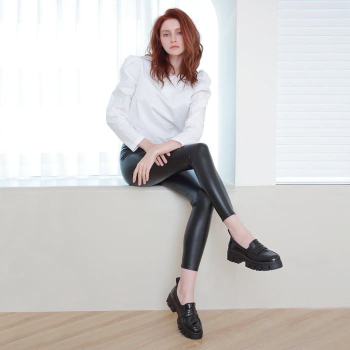 Bussola Corvara Track Sole Loafers (Vernice Nero)