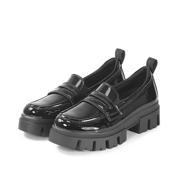bussola Corvara Track Sole Loafers (Vernice Nero)