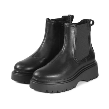 bussola Firenze Platform Chelsea Boots (Nero)