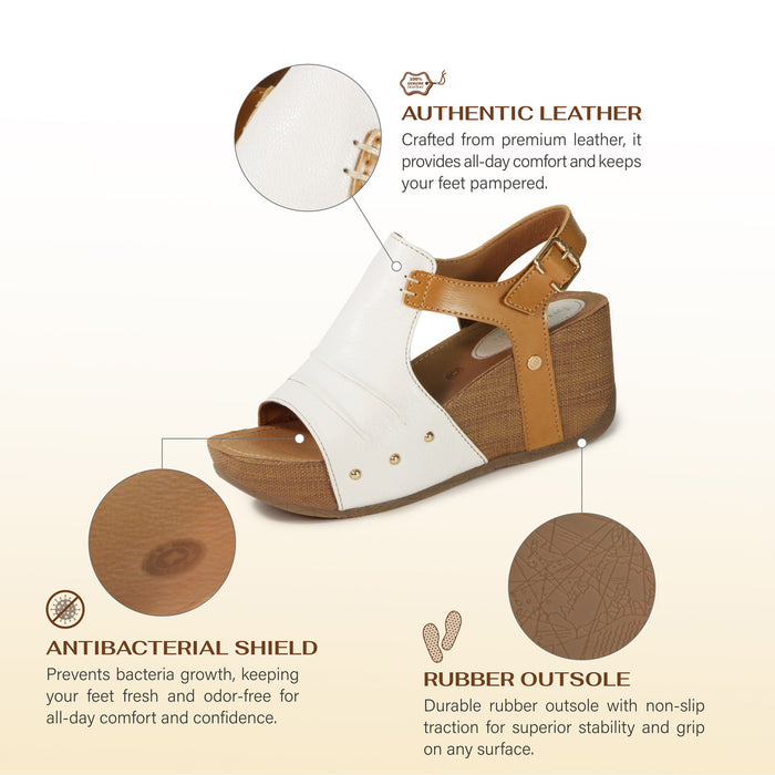 Bussola Formentera Glove Wedge Sandals (Chalk)