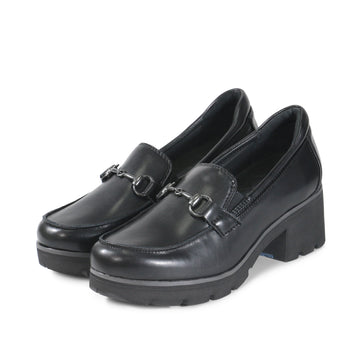bussola Palermo Horsebit Chunky Loafers (Nero)