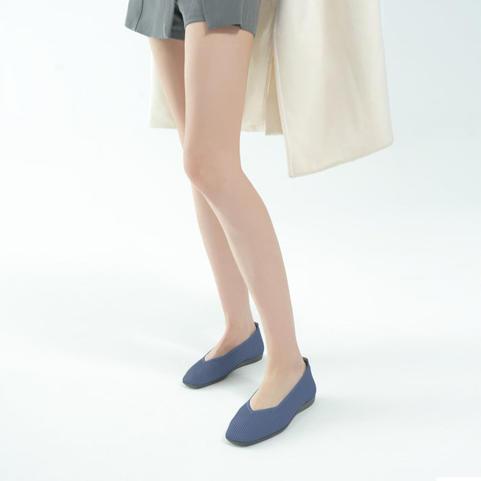 Bussola Vicenza Knit Ballet Flats (Blue)