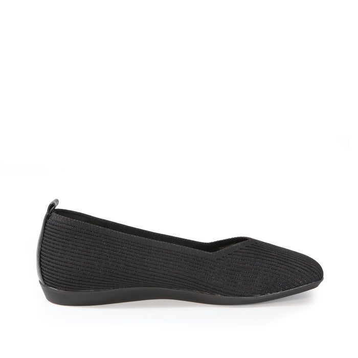 Bussola Vicenza Knit Ballet Flats (Nero)