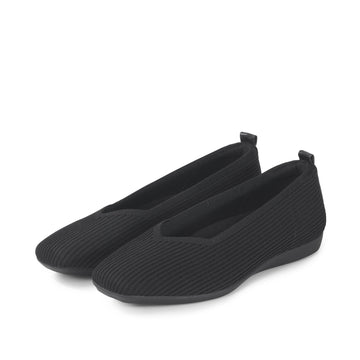 bussola Vicenza Knit Ballet Flats (Nero)