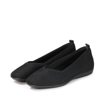 bussola Vicenza Knit Ballet Flats (Nero)