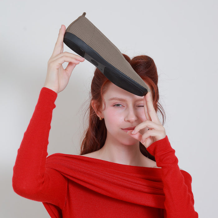 Bussola Vicenza Knit Ballet Flats (Walnut)