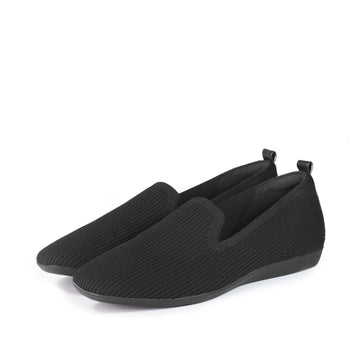 bussola Vicenza Knit Flat Shoes (Black)