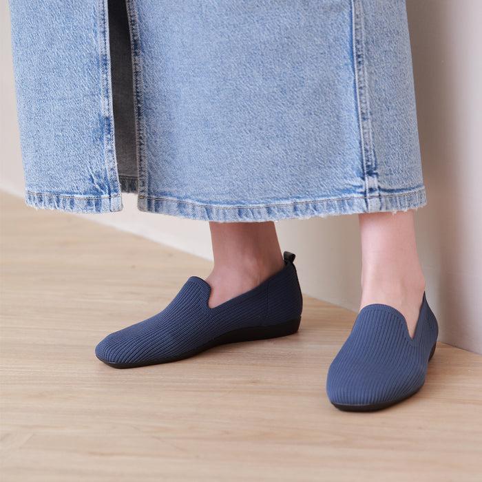 Bussola Vicenza Knit Flat Shoes (Blue)