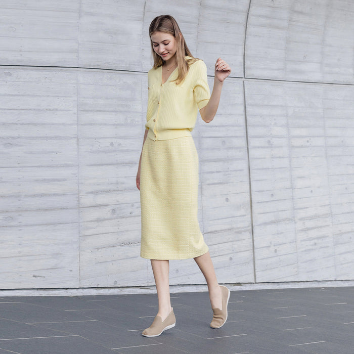Bussola Vicenza Knit Flat Shoes (Doeskin)