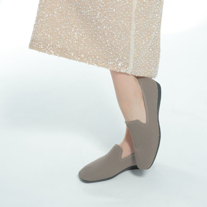 Bussola Vicenza Knit Flat Shoes (Walnut)