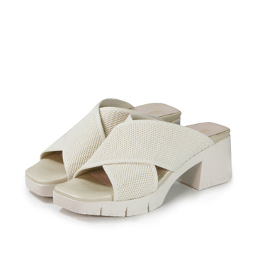 bussola Volterra Cross Straps Heel Sandals (Chalk)