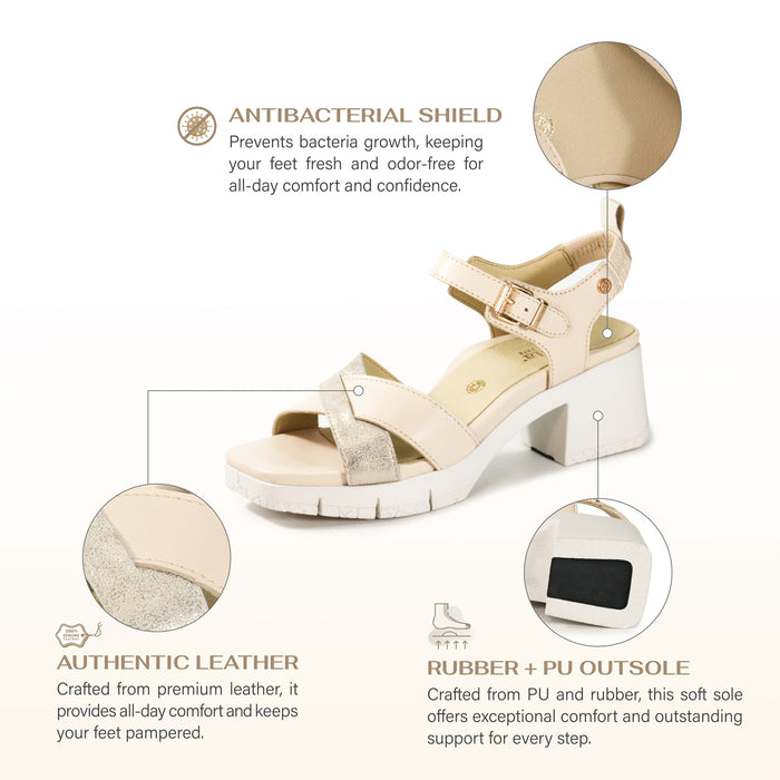 Bussola Volterra Slingback Heel Sandals (Chalk)