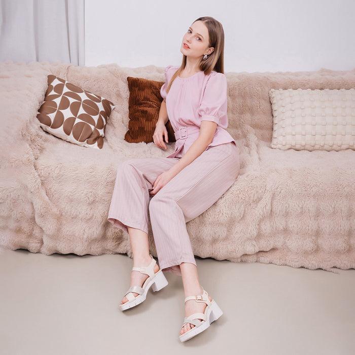 Bussola Volterra Slingback Heel Sandals (Chalk)