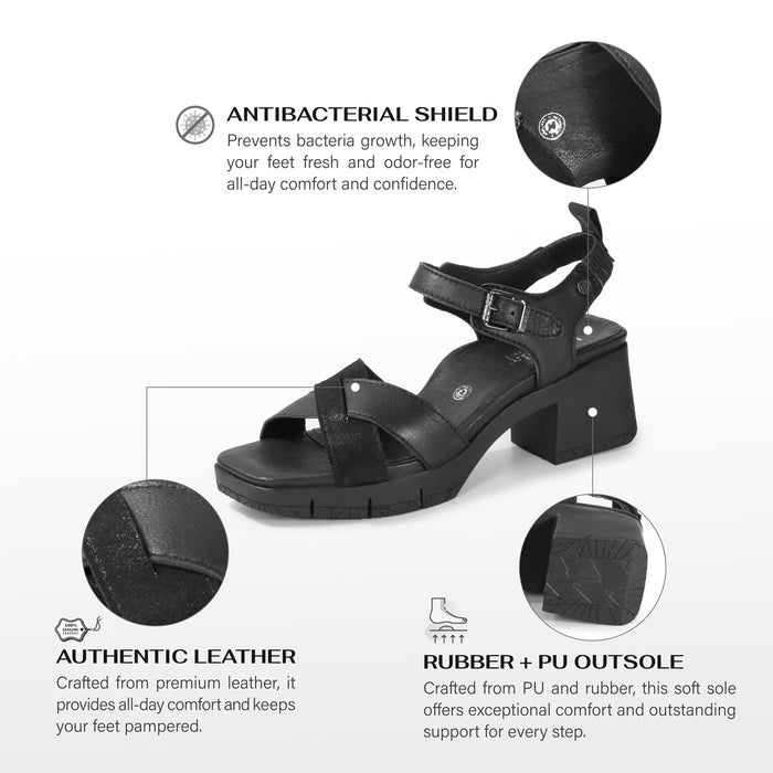 Bussola Volterra Slingback Heel Sandals (Nero)