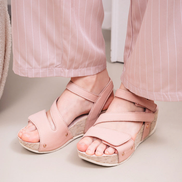Bussola Formentera 2.0 Adjustable Straps Wedge Sandals (Nude)