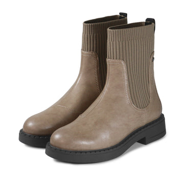 bussola Roma Knitted-Sock Ice-Grip Boots (Vintage Taupe)
