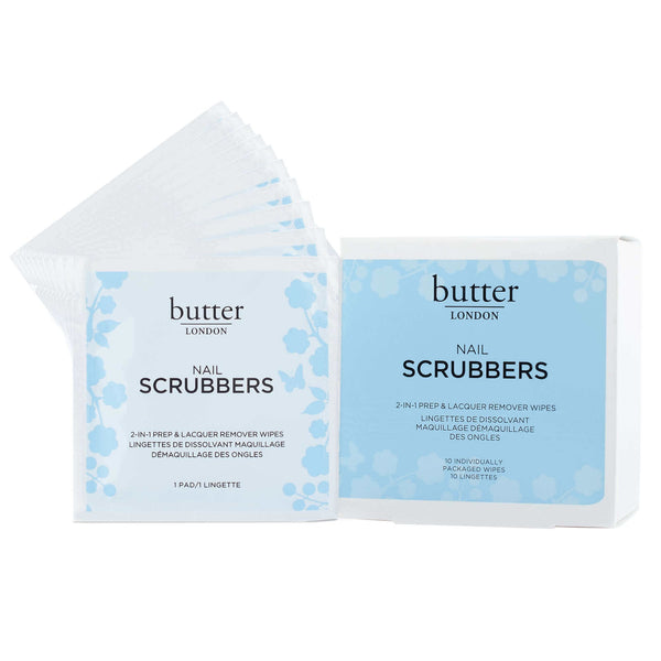 butter london Nail scrubbers™ 2-in-1 wipes