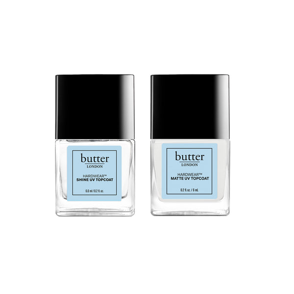 butter london Hardwear topper duo 2-piece uv topcoat set