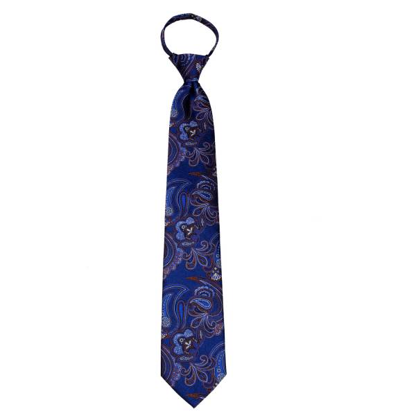 buy your ties Blue Paisley Men's Zipper Tie Style: ZIP-12815