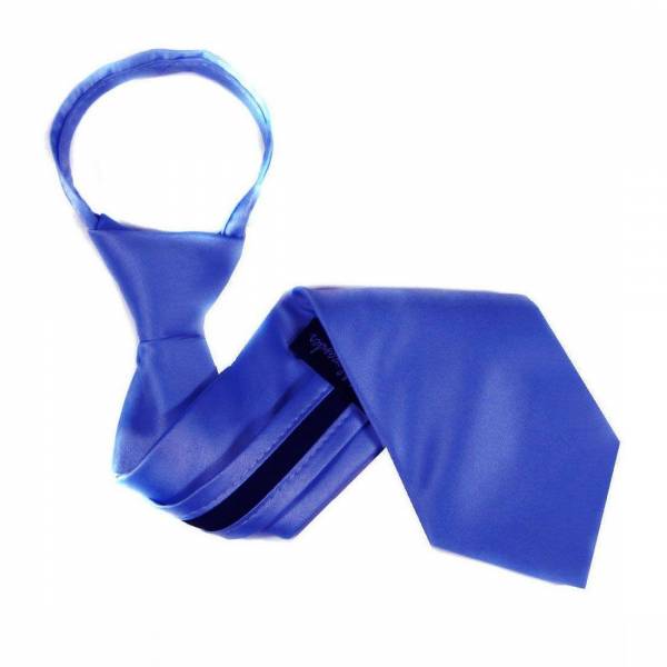 buy your ties Blue Solid Zipper Tie Style: ZIP-ADF-25