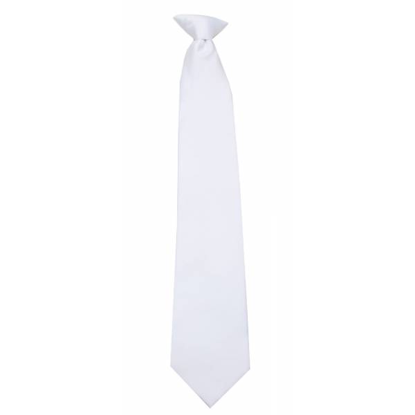 buy your ties Boys White Clip on Tie Style: B-CLIPON-ADF-4